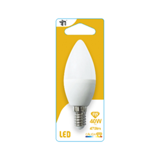 BOMBILLA LED VELA C37 E14 6W (=40W) 470LM 3000K 15000H BL.1 image 0