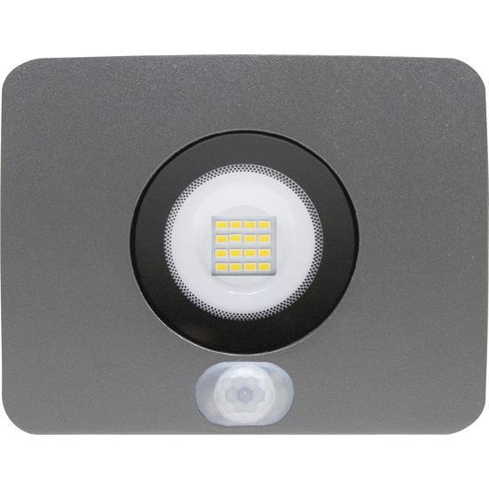 PROYECTOR LED GRIS 10W 700LM 25000H IP65 CON SENSOR MOVIMIENTO image 1