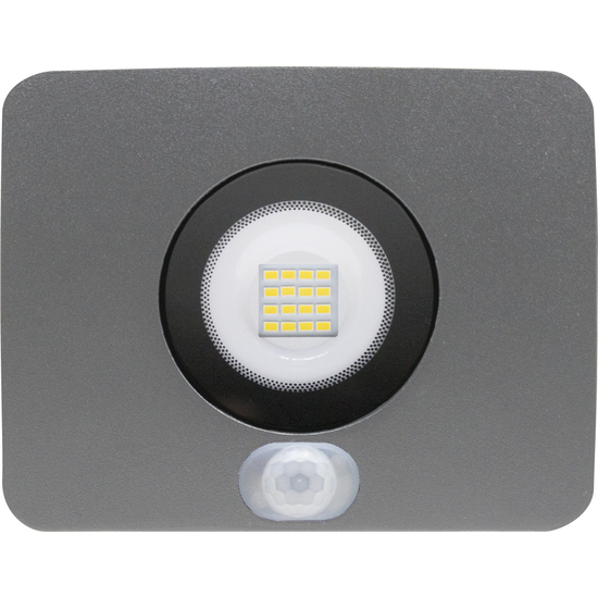 PROYECTOR LED GRIS 10W 700LM 25000H IP65 CON SENSOR MOVIMIENTO image 1