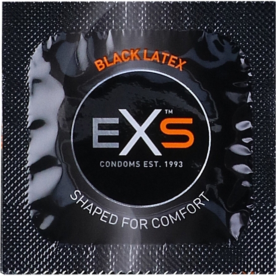 EXS BLACK LATEX CONDOMS - 100 PACK image 1