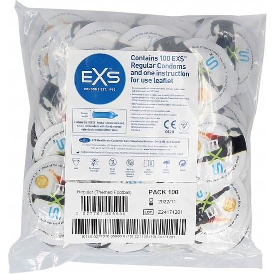 EXS FOOTBALL CONDOMS - 100 PACK image 2