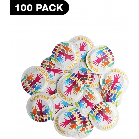 EXS SUMMER LOVIN CONDOMS - 100 PACK image 0