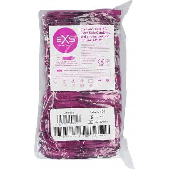 EXS EXTRA SAFE CONDOMS - 100 PACK image 2