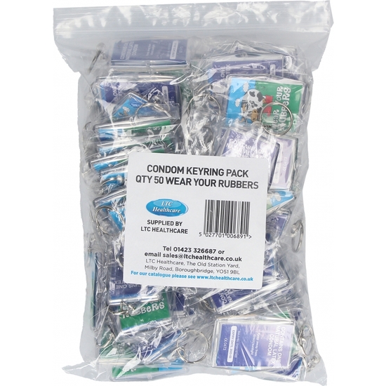 KEY RINGS- WEAR YOUR RUBBERS - 50 PACK image 2