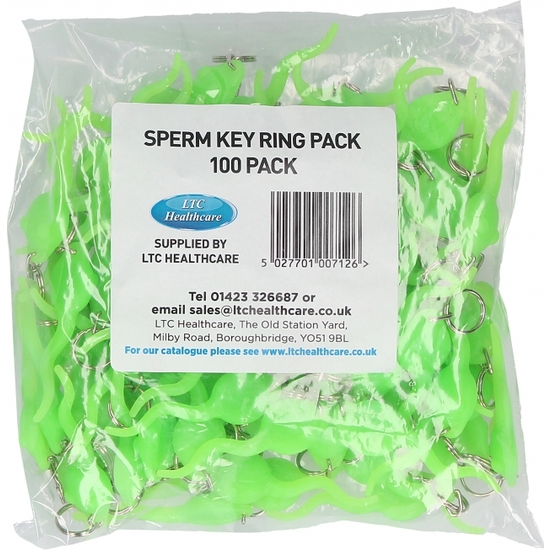 SPERM KEY RINGS - 100 PACK image 2