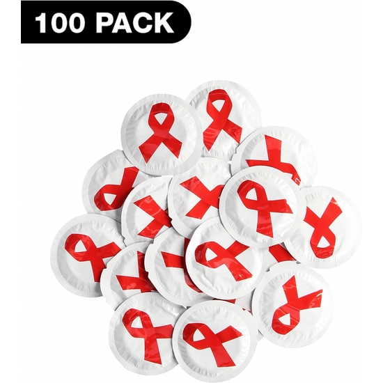 EXS RED RIBBON CONDOMS - 100 PACK image 0