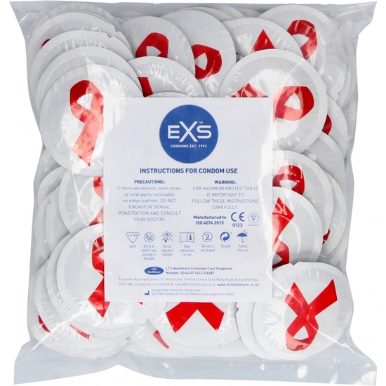 EXS RED RIBBON CONDOMS - 100 PACK image 2
