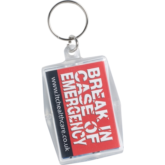 KEY RINGS- BREAK IN CASE OF EMERGENCY - 50 PACK image 1