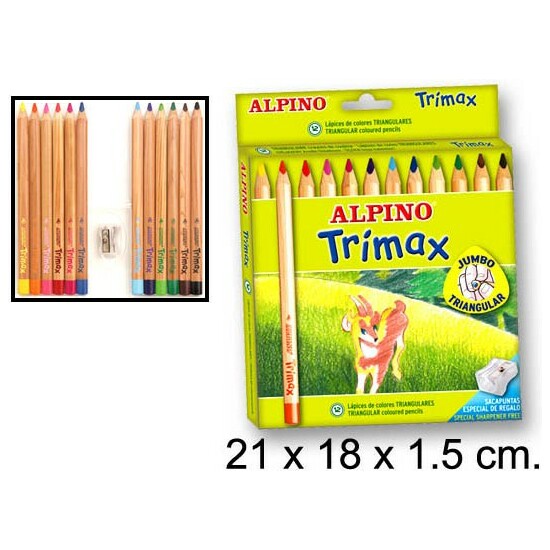 12 LAPICES TRIANGULARES ALPINO TRIMAX image 0