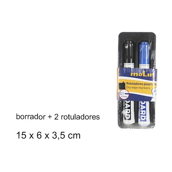 BORRADOR PIZARRA BLANCA CON ROTULADOR SURTID image 0