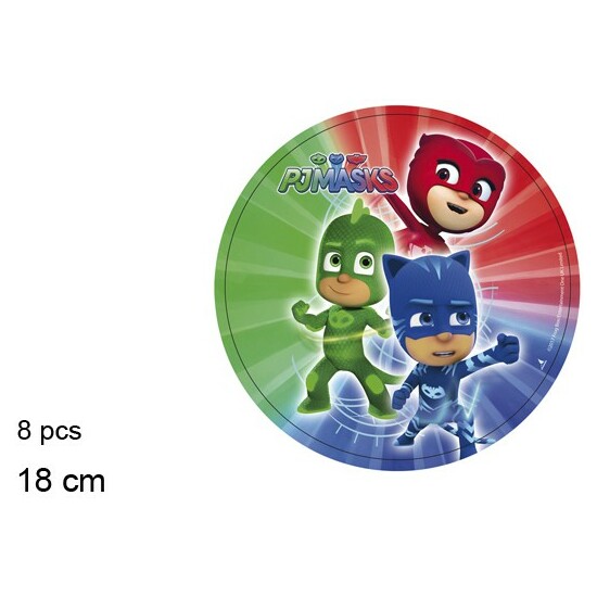 PLATOS 18CM PJ MASKS 8UNDS image 0