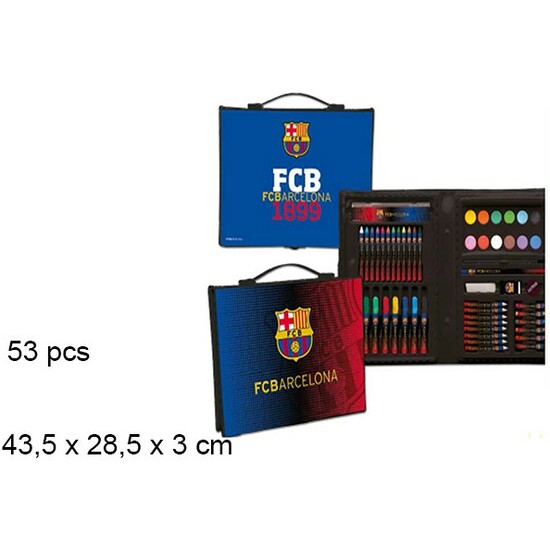 SET 53PCS ESTUCHE FC BARCELONA image 0