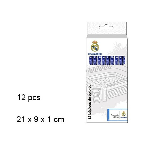 12 LAPICES DE COLORES REAL MADRID image 0