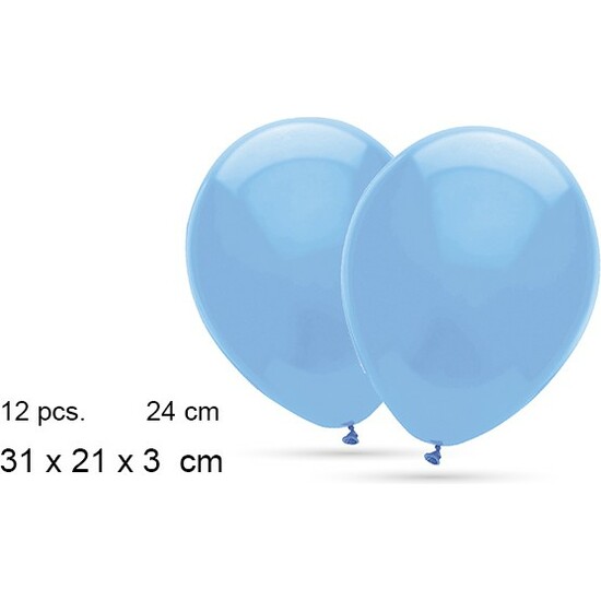 BOLSA SOLAPA 12 GLOBOS 24CM AZUL CIELO image 0