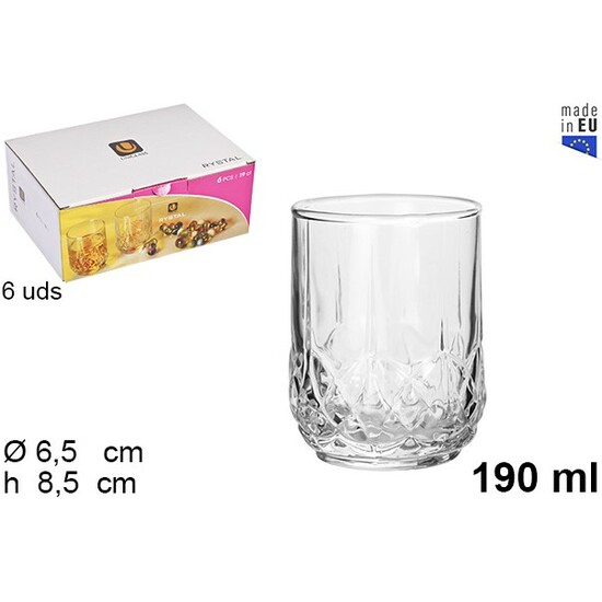 VASO CRISTAL VINO RYSTAL 190ML image 0