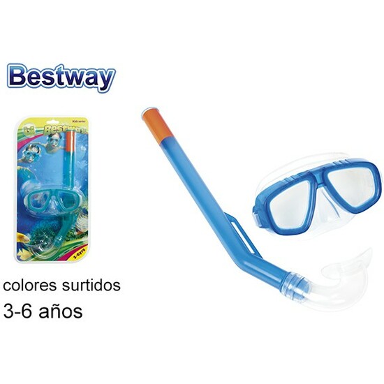 SET GAFAS+TUBO BUCEO KIDS COL.SURT. image 0