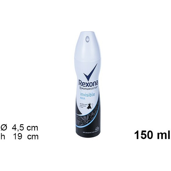 REXONA DEO SPRAY 150ML INVISIBLE AQUA image 0