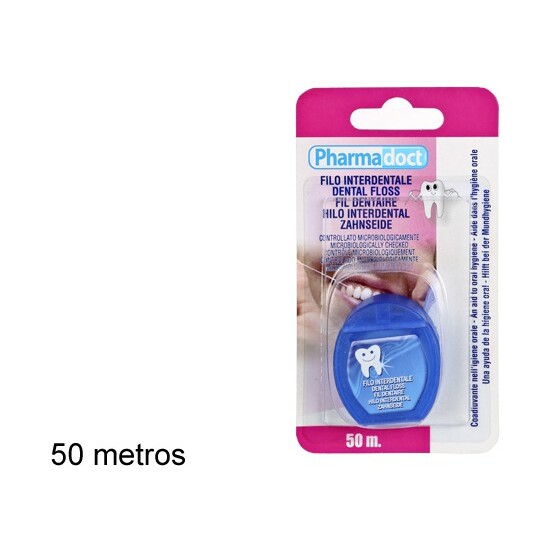 HILO INTERDENTAL ENCERADO 50M MENTA FLUO image 0
