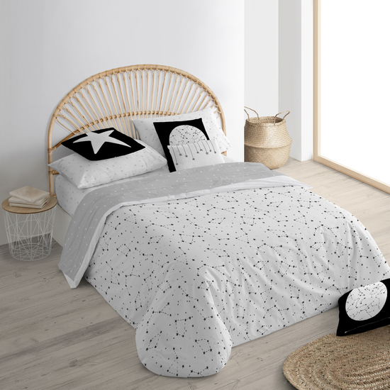 FUNDA NÓRDICA 100% ALGODÓN MODELO CONSTELACIONES PARA CAMA DE 260X240 CM. image 0