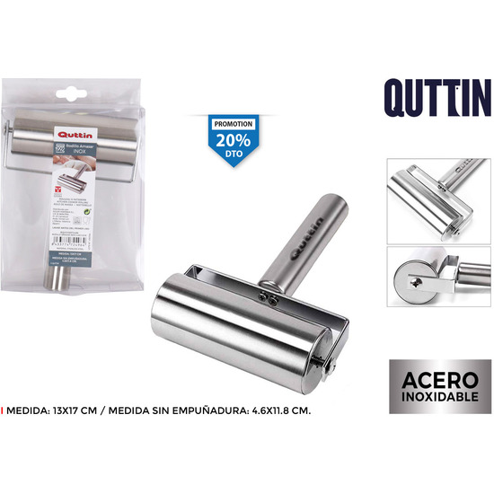 RODILLO AMASAR INOX 4.6X11.8CM QUTTIN image 0