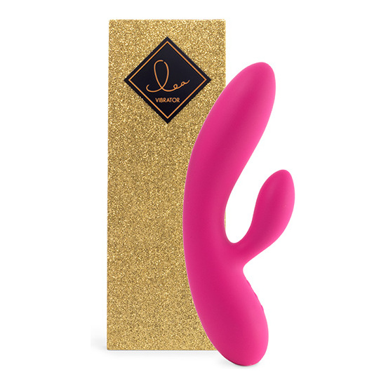 FEELZTOYS - LEA RABBIT VIBRATOR RUBINE RED (GLITTER) image 0