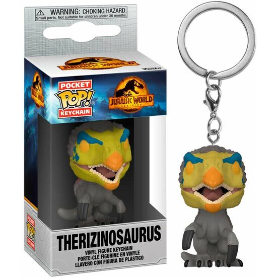 LLAVERO POCKET POP JURASSIC WORLD 3 THERIZINOSAURUS image 0