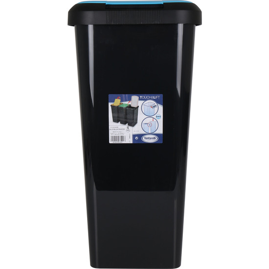 CUBO BASURA RECICABLE DOBLE APERTURA 45L TAPA AZUL image 1