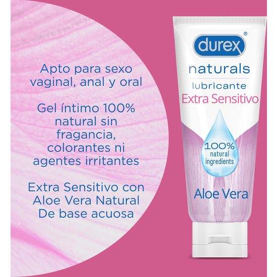 DUREX LUBRICANTE NATURALS EXTRA SENSITIVO 100ML image 1