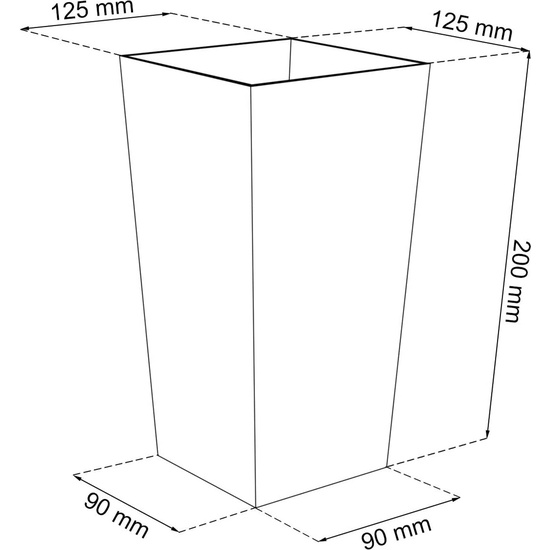 MACETA ALTA URBI 2 LITROS DE PLASTICO 12,6 X 12,6 X 20 CM EN COLOR BLANCO image 1