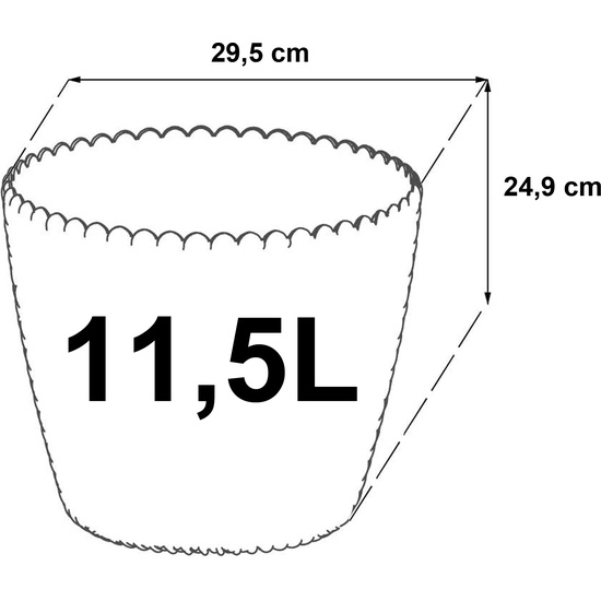 MACETA REDONDA 11,5L PROSPERPLAST SPLOFY DE PLASTICO EN COLOR BLANCO, 29,5 X 24,9 CM image 1