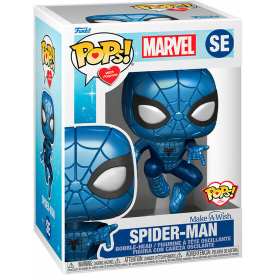 FIGURA POP MARVEL MAKE A WISH SPIDERMAN METALLIC image 1