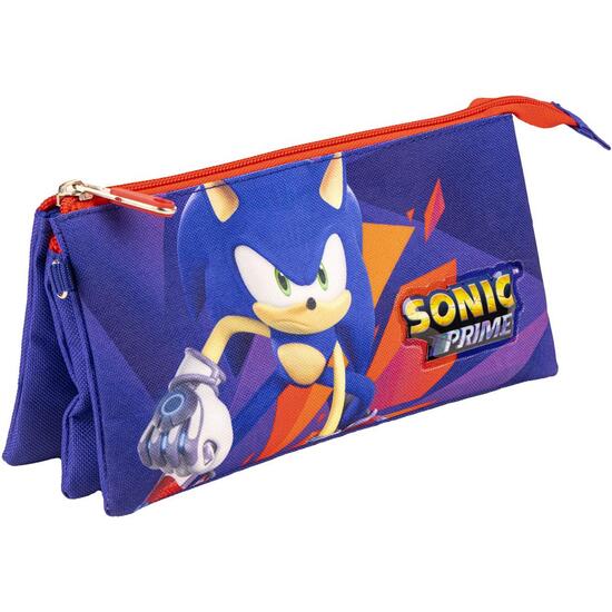 ESTUCHE PORTATODO 3 COMPARTIMENTOS SONIC PRIME PURPLE image 0