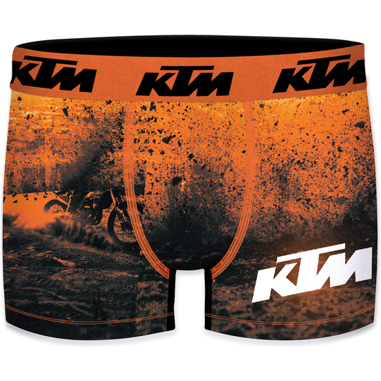 PACK 4 CALZONCILLOS BOXER ESTAMPADOS KTM PARA HOMBRE EN MICROFIBRA image 1