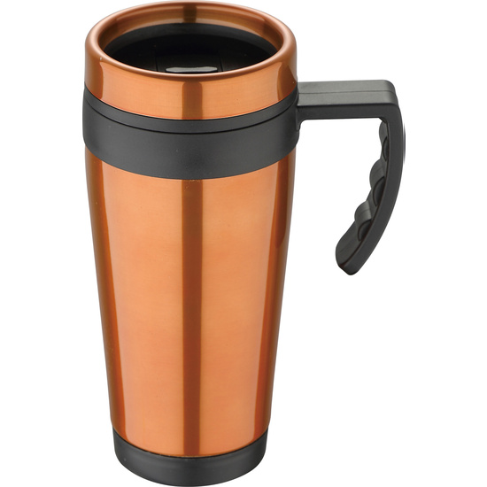 TAZA DE VIAJE 400ML POLIPROPILENO ORANGE NEON CLASSIC image 0