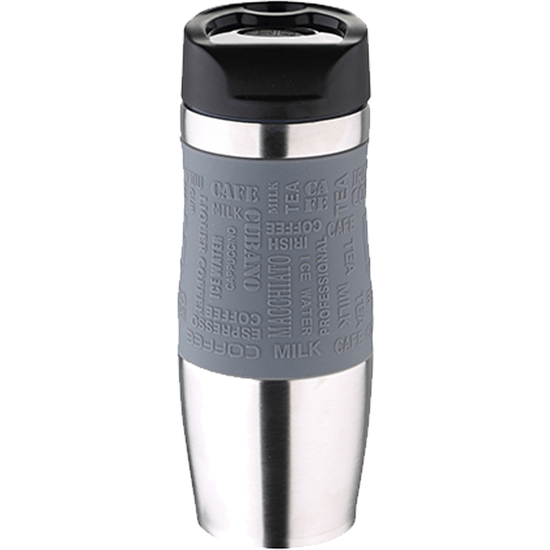 TAZA TÉRMICA 400ML ACERO INOXIDABLE GREY COLECCIÓN TRAVEL image 0