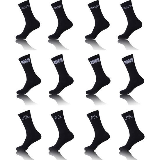 SET 12 PARES CALCETINES KAPPA DEPORTIVOS TENNIS COLOR NEGRO PARA HOMBRE image 0