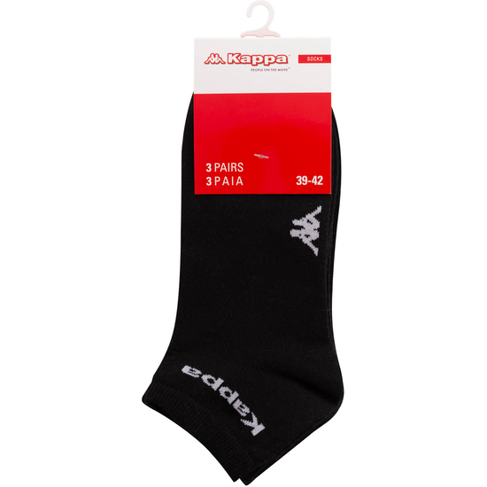 SET 3 PARES CALCETINES KAPPA TOBILLEROS EN COLOR NEGRO PARA HOMBRE image 2