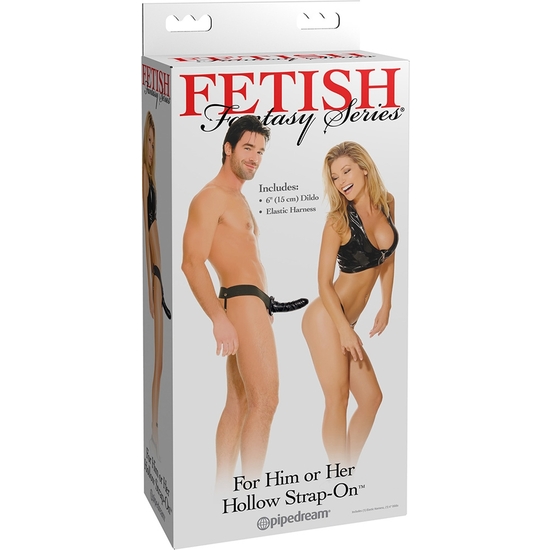 FETISH FANTASY HOLLOW STRAP-ON FOR HER OR HIM BLACK image 1