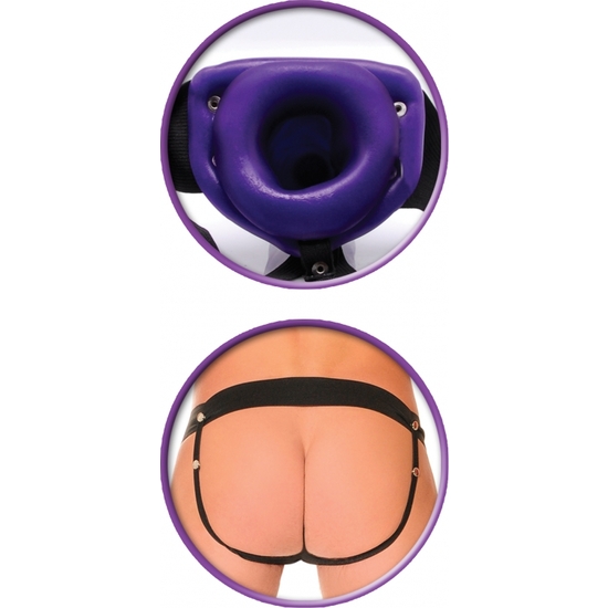 FETISH FANTASY HOLLOW STRAP-ON FOR HER OR HIM PURPLE image 2