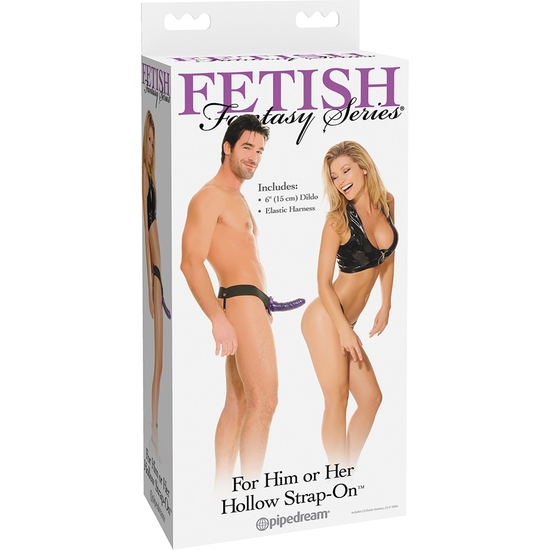 FETISH FANTASY HOLLOW STRAP-ON FOR HER OR HIM PURPLE image 3