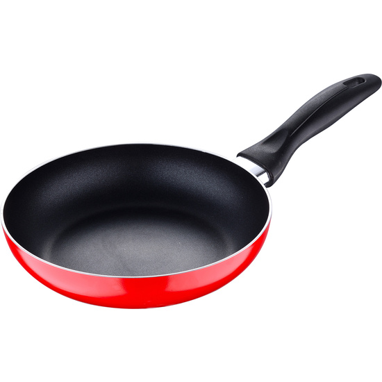 JUEGO DE 3 SARTENES 16 - 20 - 24 CM, ROJO, Y TAPA UNIVERSAL EN ROJO, ALUMINIO PRENSADO, INDUCCIÓN image 6