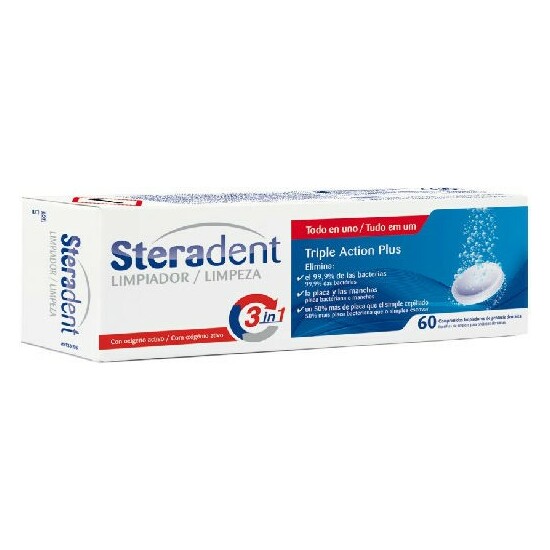 STERADENT TRIPLE ACCIÓN ANTICORROSIÓN PLUS 60UDS image 0