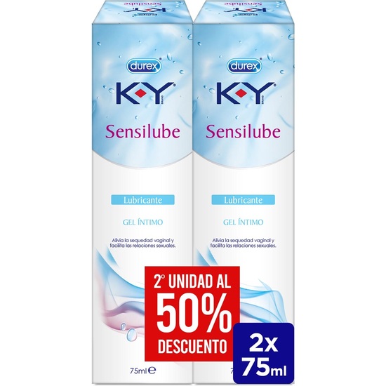 K-Y GEL LUBRICANTE HIDROSOLUBLE INTIMO DUPLO 2X75ML image 0