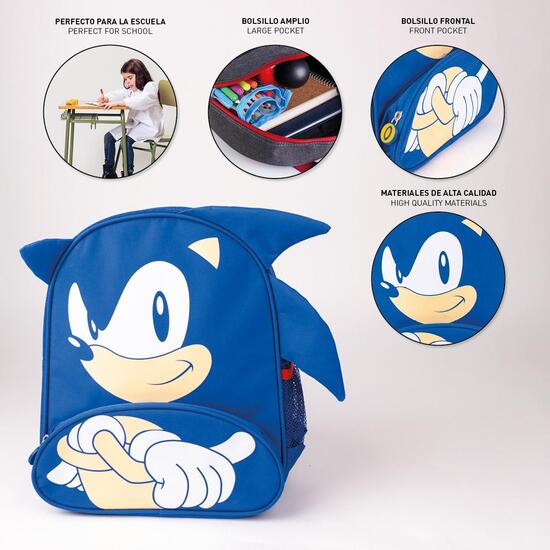 MOCHILA INFANTIL ESCOLAR SONIC BLUE image 3