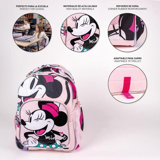 MOCHILA ESCOLAR MEDIANA 42 CM MINNIE PINK image 3