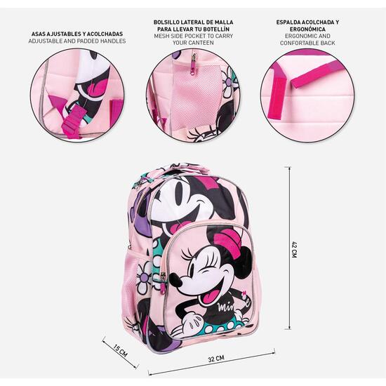 MOCHILA ESCOLAR MEDIANA 42 CM MINNIE PINK image 4