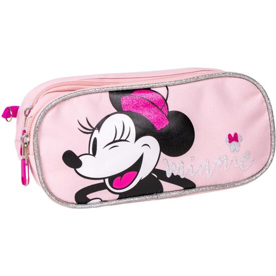 ESTUCHE PORTATODO 2 COMPARTIMENTOS MINNIE PINK image 0