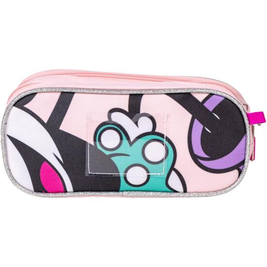 ESTUCHE PORTATODO 2 COMPARTIMENTOS MINNIE PINK image 1