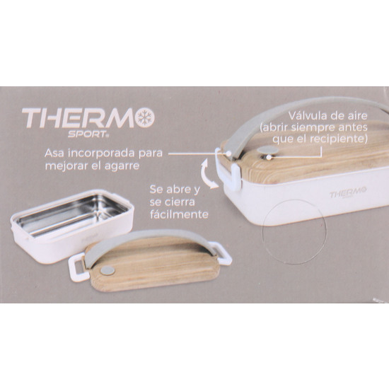 FIAMBRERA TERMICA RECTANGULAR SS 550ML  image 2