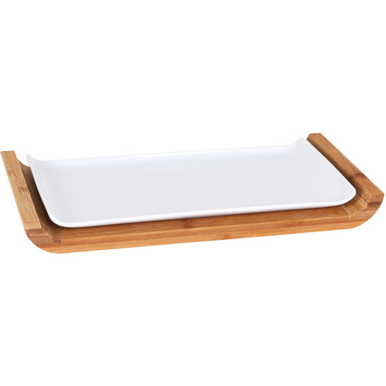 SOPORTE BAMBU MÁS BANDEJA - 35X16,5X3 CM  image 0